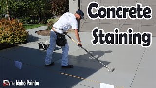 How to stain a concrete driveway fast and easy [upl. by Urania]