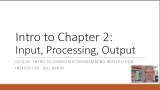 Python2a  Input Processing and Output [upl. by Farrica]