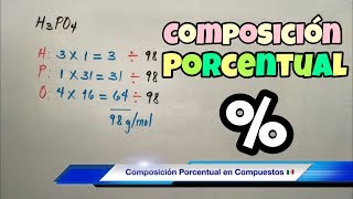 Composición PORCENTUAL de los COMPUESTOS [upl. by Mazurek605]