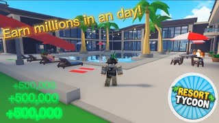 BEST way to earn MONEY in Tropical Resort Tycoon  Roblox [upl. by Nosredneh]