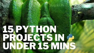 15 Python Projects in Under 15 Minutes Code Included [upl. by Ollie54]