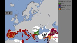 Europe Timeline of FlagsSymbols 350 BC  1 AD [upl. by Imehon]