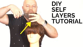 DIY Haircut  How to Layer Your Own Hair  TheSalonGuy [upl. by Dela]