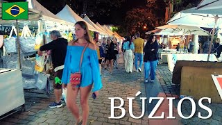 Búzios City Center Nightlife Walk 🇧🇷 [upl. by Eimak]