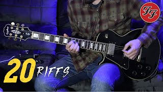 20 FOO FIGHTERS RIFFS [upl. by Aicilec]