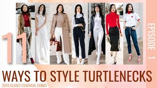 11 Ways to Style Turtlenecks  Closet Essential 1 [upl. by Resee]