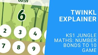 KS1 Jungle Maths Number Bonds to 10 Game [upl. by Analim535]