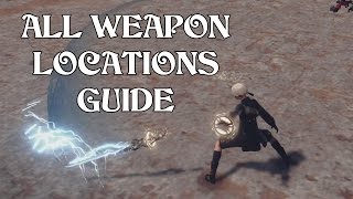 NieR Automata  All Weapon Locations Guide [upl. by Rehc]