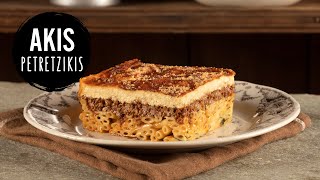 Pastitsio Greek Baked Pasta  Akis Petretzikis [upl. by Nnylekoorb]