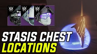 Destiny 2 ALL Stasis Chest Locations  Crystocrene Armor Set Beyond Light [upl. by Steep882]