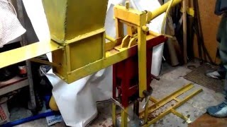 Homemade press for sawdust briquettes [upl. by Whitten630]