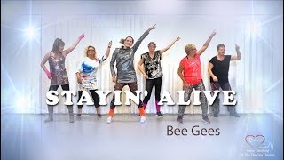 Stayin Alive  Bee Gees  Retro Fitness dance amp zumba style [upl. by Ataga]