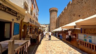 4K Walking Tossa de Mar Medieval Old Town Vila Vella [upl. by Karas]