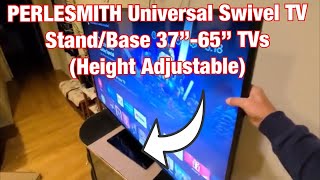 PERLESMITH Universal Swivel TV Stand  Base  Table Top TV Stand for 3765 inch Height Adjustable [upl. by Annavoj]