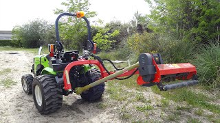 Micro Tracteur PREET Avenger  Eparer et débroussailler [upl. by Nevlin820]