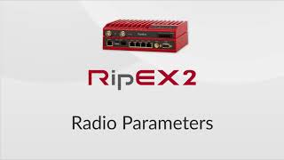 RipEX2 Tutorial – Radio Parameters [upl. by Thompson]