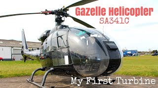 Gazelle Helicopter SA341C  First Time Flying a Turbine [upl. by Acinorehs959]