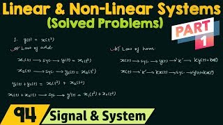 Linear and NonLinear Systems Solved Problems  Part 1 [upl. by Chancelor64]