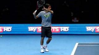 Federer Slow Motion Forehand 3  ATP Masters 2010 [upl. by Htederem913]