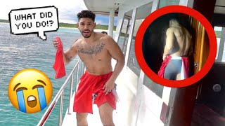 Dissolving Swimsuit Prank On HUSBAND [upl. by Godrich908]