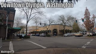 Downtown Olympia Washington 4K Walking Tour [upl. by Connett]