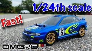 GT24 124 SCALE MICRO 4WD BRUSHLESS RTR SUBARU WRC  OMGRCcom [upl. by Ahsenhoj124]