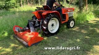 Tondobroyeur  Broyeur horizontal pour micro tracteur wwwlideragrifr [upl. by Yenobe]