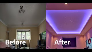 Fibre Optic Star and RGB LED Ceiling DIY Build [upl. by Anitahs806]