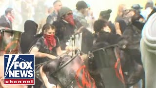 Antifa and Patriot Prayer clash in violent protest [upl. by Vladi]