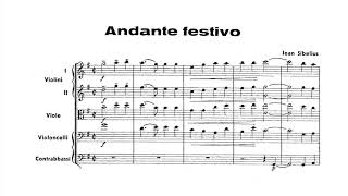 Andante Festivo Jean Sibelius SCORE [upl. by Whitehouse199]