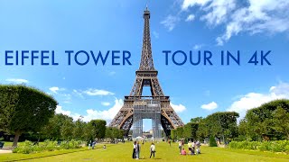 EIFFEL TOWER Paris France  Tour in 4K [upl. by Yentuoc608]