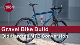 Top notch Gravel  Cyclocross Bike Build from an old MTB [upl. by Caravette509]