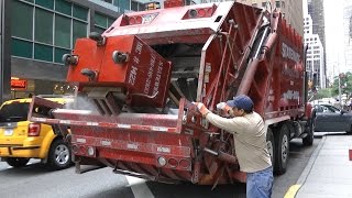 Garbage Trucks A Summer Afternoon in NYC [upl. by Calendre]