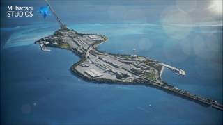 Saudi and Bahrain King Fahd Causeway upgrade animation [upl. by Nyladnohr]