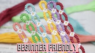 DAISY CHAIN BRACELET TUTORIAL CC  Beginner Friendly [upl. by Kalikow691]