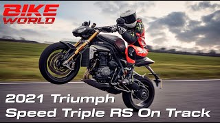 2021 Triumph Speed Triple 1200 RS First Ride On Track [upl. by Nisen]