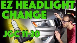 Jeep Grand Cherokee EZ Headlight Change 20112020 [upl. by Alyt]