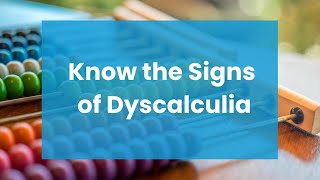 Know the Signs of Dyscalculia [upl. by Morgen]