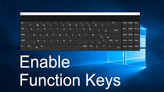 How to Enable or Disable Function Keys in Windows 10 [upl. by Noskcaj]