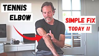 5 Minute Tennis Elbow Fix At Home [upl. by Hajin829]