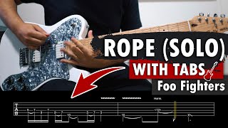 Foo Fighters  Rope SOLO with TABS [upl. by Yllet]