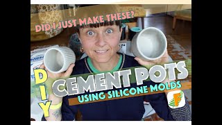 Easy DIY Cement Pots Using Silicone Molds [upl. by Delainey]