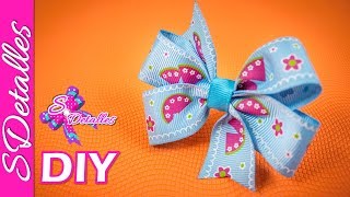 SUPER FACIL Lazo de Cintas de 3 Vueltas  Video 8  SDetalles  DIY [upl. by Doi]