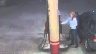 Gas Station Static Electricity Fire [upl. by Eenehs]