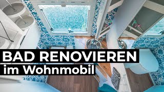 Bad renovieren im Wohnmobil für unter 200 EUR [upl. by Airamzul678]