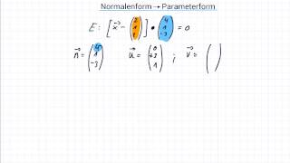 Normalenform in Parameterform [upl. by Callean]