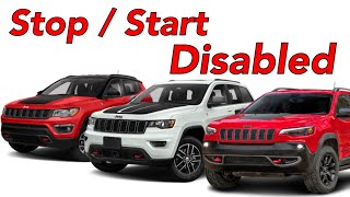 Stop Start disabled Jeep Cherokee  Compass  Grand Cherokee [upl. by Ahcsap]