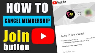 How to CANCELEND Paid Youtube Channel Membership [upl. by Quirita123]