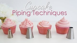 Cupcake Piping Techniques Tutorial [upl. by Rizika]