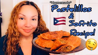 Puerto Rican Pastelillos amp Sofrito Recipe [upl. by Dewhirst]